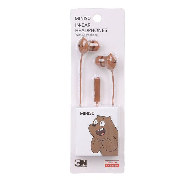 MINISO Earphone in Ear Barebear Earbuds Silikon Headphone Kabel Noise Cancelling Awet Universal