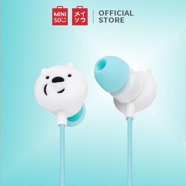 MINISO Earphone in Ear Barebear Earbuds Silikon Headphone Kabel Noise Cancelling Awet Universal