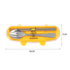 MINISO Peralatan Makan Portabel Set Peralatan Makan 3pcs dengan Casing