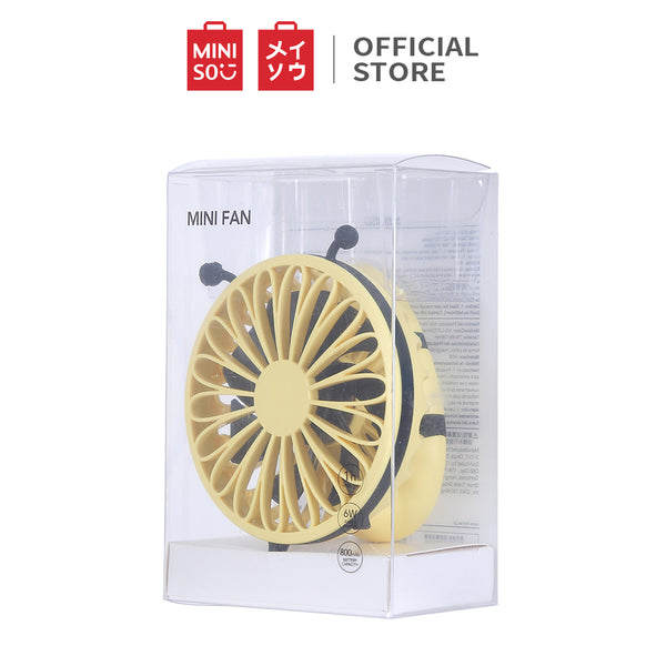 MINISO Kipas Angin Mini Portable Lipat Fan Genggam Pegang Handheld USB Kencang Karakter 800mAh
