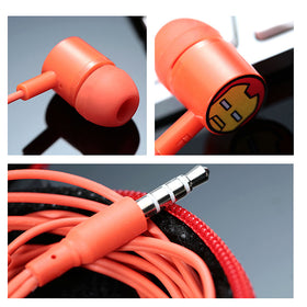 MINISO Marvel Earphone In Ear / Earbud / Headset / Headphone Hp Lucu Kabel Gaming Android Warna Stereo Noise Cancelling With Mic Mikrofon Jawab Akhiri Panggilan Bass Dengan Tempat Tas Earphone
