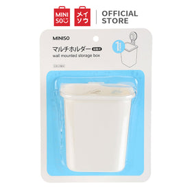MINISO Rak Penyimpanan Tempel Gantung Dinding Suction Mini Storage Bin Kamar Mandir Dapur Keranjang