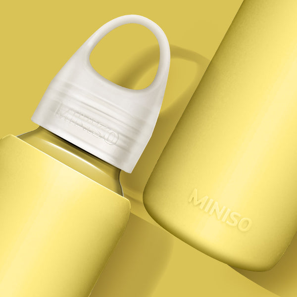 Miniso Botol Minum Kaca 300ml Glass Water Bottl, Gelas Air Botol Minum
