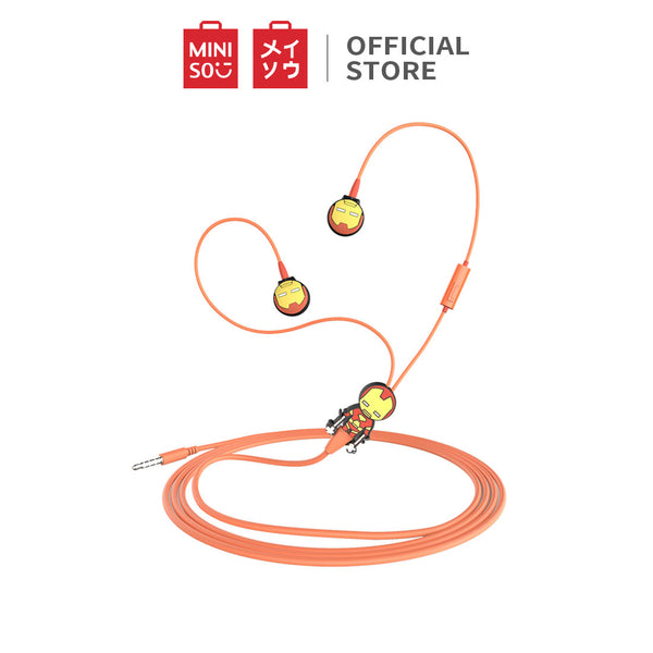 MINISO Marvel Earphone In Ear / Headset / Earbud / Headphone Hp Karakter Lucu Kabel Gaming Android Warna Stereo Noise Cancelling Bass With Mic Mikrofon Jawab Akhiri Panggilan Penyesuaian Kabel