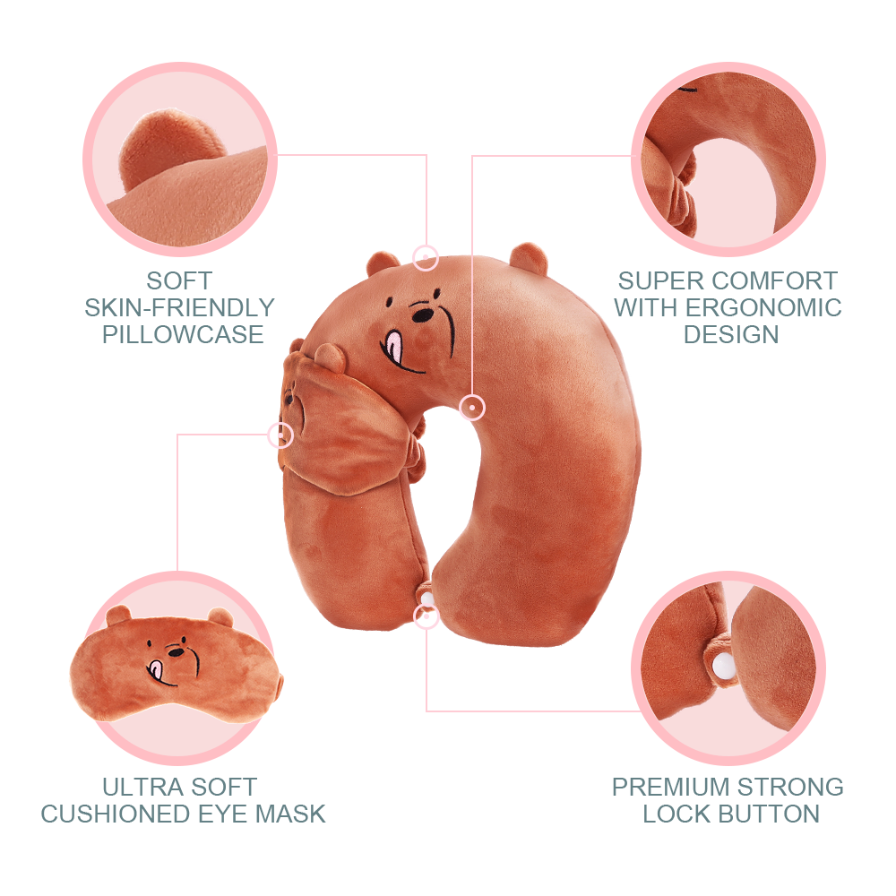 MINISO We Bare Bears Bantal Leher Tidur Bantal Sandar