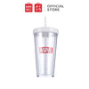 MINISO Marvel Botol Minum Tumbler Tempat Air Minum Sedotan Straw 420ml Gelas Water Bottle Tumbler Tumblr Wadah Penyimpanan Anak Perempuan Laki Sekolah Travel Sport Olahraga Plastik Transparan Lucu Karakter Motif Kartun Premium Portable Ringan Huruf