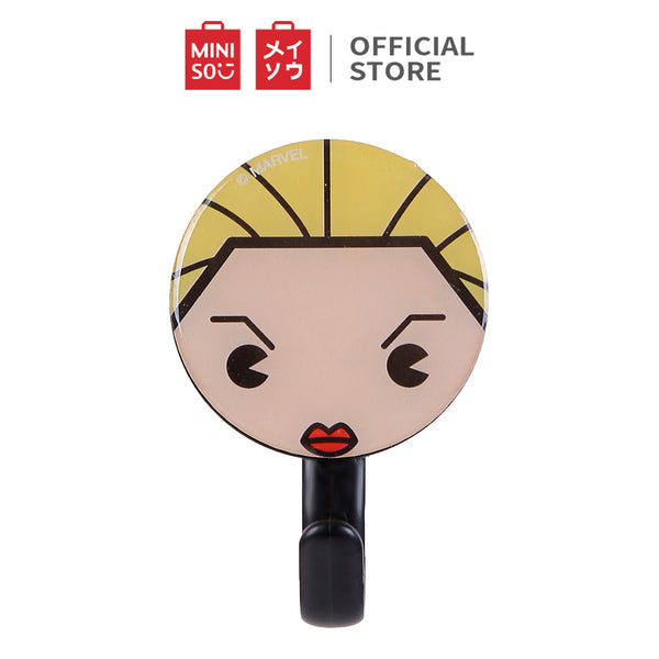 MINISO Marvel Gantungan Tempel Hook Bulat Round Dinding Multifungsi Serbaguna Gantungan Kunci Baju Barang Plastik Karakter Rumah Kamar Mandi Lucu Isi 4 Pcs