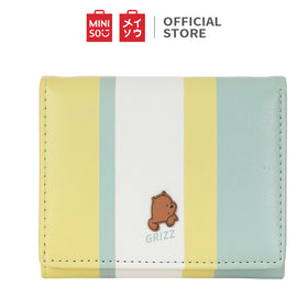 MINISO Dompet Wanita Kecil Lipat We Bare Bears Tas Mini Pendek Tempat Kartu Dan Uang Koin Wallet