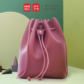 MINISO Tas Selempang Wanita Ember Bucket Bag Simple Sling Bag Woman