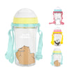 MINISO Botol Minum Air Plastik Sedotan We Bare Bears Lucu Anak 400ml