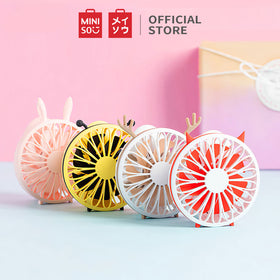 MINISO Kipas Angin Mini Portable Lipat Fan Genggam Pegang Handheld USB Kencang Karakter 800mAh