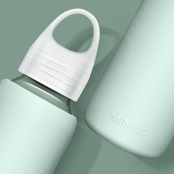 Miniso Botol Minum Kaca 300ml Glass Water Bottl, Gelas Air Botol Minum