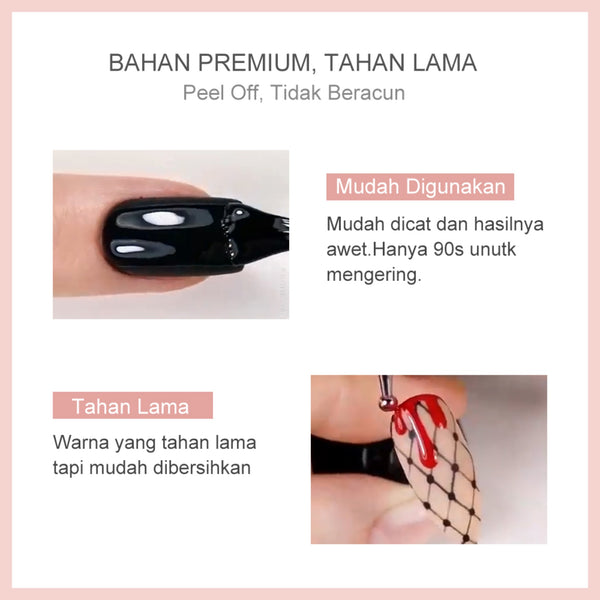 MINISO 11ML Cat Kuku Kutek Glossy Peel Off Dapat merobek cat kuku Kutek Gel Nail polish