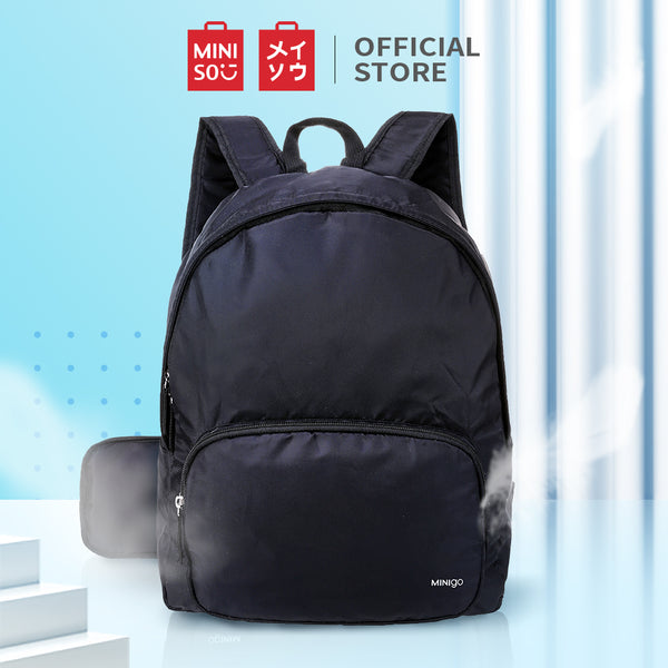 MINISO Tas Ransel Wanita Lipat Ringan 13L Backpack Tas Punggung Kuat Awet Untuk Bepergian Sekolah