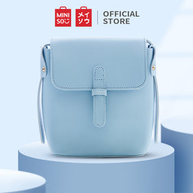 MINISO Tas Selempang Wanita Tas Bahu Bucket Bag Sling Bag Polos Pesta