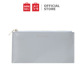 MINISO Wanita Handbag Dompet Panjang Lipat Zipper Simple Polos Fashion Elegant