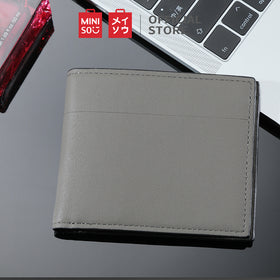 MINISO Dompet Pria Cowok Laki-laki Lelaki Lipat Kecil Pendek Horisontal Tempat