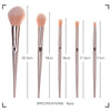 MINISO 5pcs/lot makeup Set  Brush, Eye Shadow Blending Eyeliner Eyelash Eyebrow Brushes For Makeup