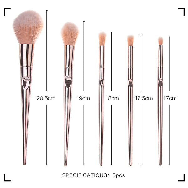 MINISO 5pcs/lot makeup Set  Brush, Eye Shadow Blending Eyeliner Eyelash Eyebrow Brushes For Makeup