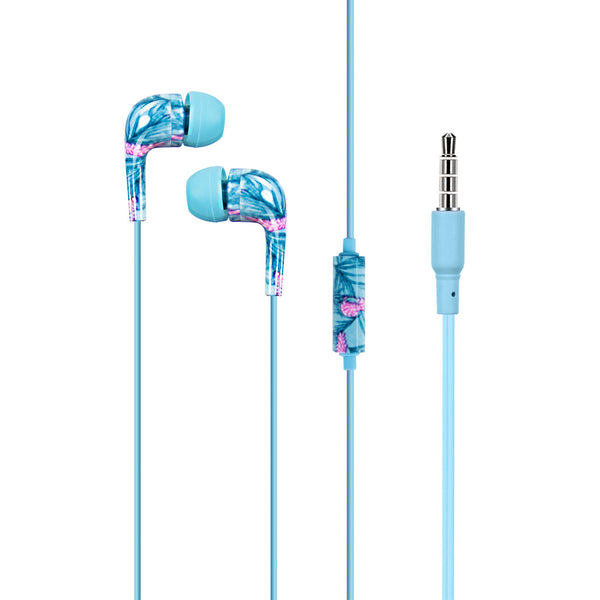 MINISO Headset Earphone Headphone Kabel Mic Microphone Earbuds In Ear Colorful Warna-warni Seri Hutan Hujan Noise Cancelling Awet Universal Stereo Jawab Akhiri Panggilan Musik Hp Laptop PC Original Bass Gaming Wanita Pria Simple Masuk Telinga