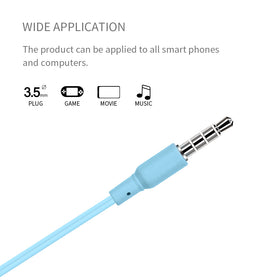 MINISO Headset Earphone Headphone Kabel Mic Microphone Earbuds In Ear Colorful Warna-warni Seri Hutan Hujan Noise Cancelling Awet Universal Stereo Jawab Akhiri Panggilan Musik Hp Laptop PC Original Bass Gaming Wanita Pria Simple Masuk Telinga