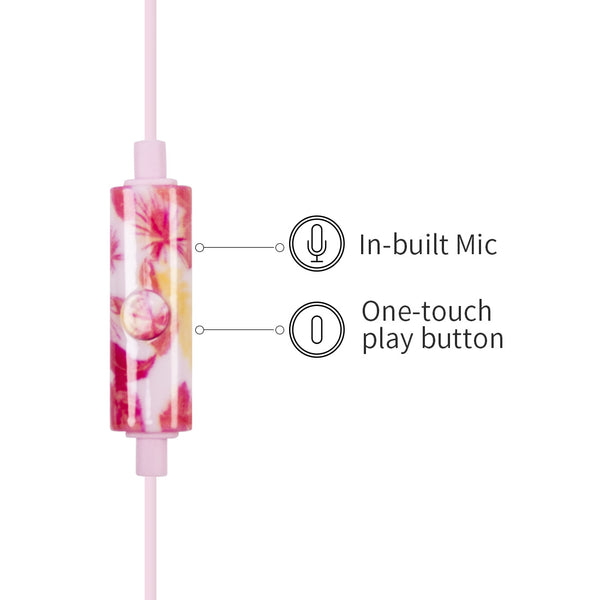 MINISO Headset Earphone Headphone Kabel Mic Microphone Earbuds In Ear Colorful Warna-warni Seri Hutan Hujan Noise Cancelling Awet Universal Stereo Jawab Akhiri Panggilan Musik Hp Laptop PC Original Bass Gaming Wanita Pria Simple Masuk Telinga