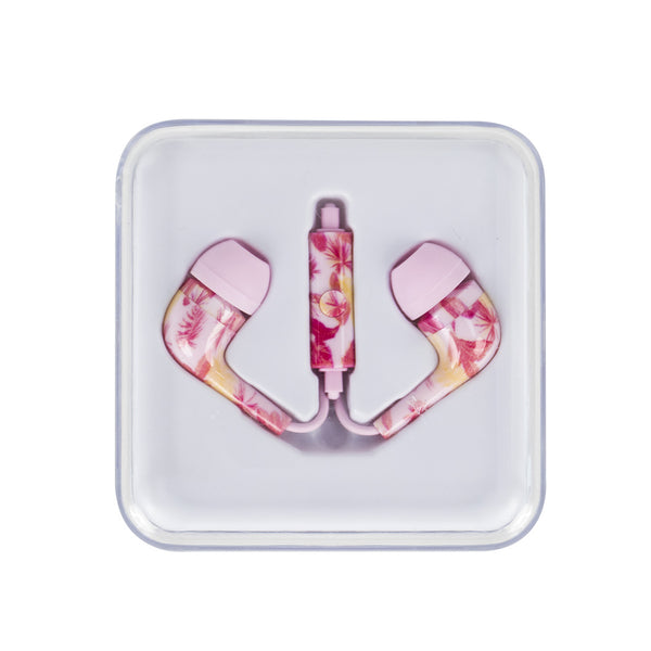 MINISO Headset Earphone Headphone Kabel Mic Microphone Earbuds In Ear Colorful Warna-warni Seri Hutan Hujan Noise Cancelling Awet Universal Stereo Jawab Akhiri Panggilan Musik Hp Laptop PC Original Bass Gaming Wanita Pria Simple Masuk Telinga