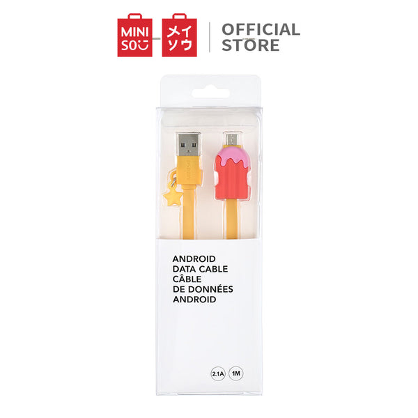 MINISO Kabel Data Charger Android Micro Data Cable ,Es Krim/Donut/Lollipop