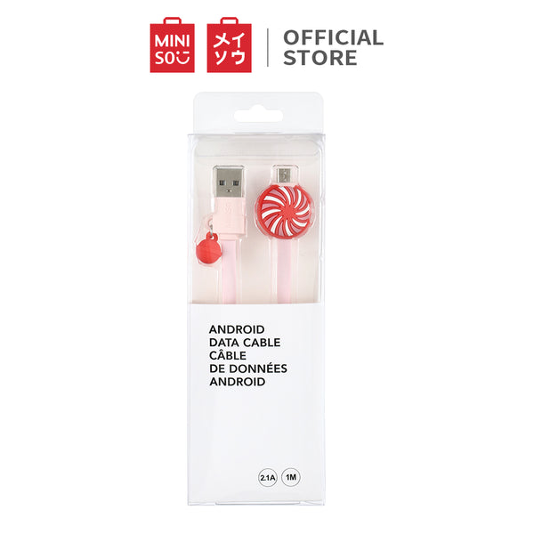 MINISO Kabel Data Charger Android Micro Data Cable ,Es Krim/Donut/Lollipop