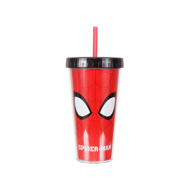 MINISO Marvel Botol Minum Tempat Air Minum Sedotan Straw 420ml Gelas Water Bottle Tumbler Tumblr Wadah Penyimpanan Anak Perempuan Laki Sekolah Travel Sport Olahraga Plastik Transparan Lucu Karakter Motif Kartun Premium Portable Ringan