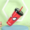 MINISO Marvel Botol Minum Tempat Air Minum Sedotan Straw 420ml Gelas Water Bottle Tumbler Tumblr Wadah Penyimpanan Anak Perempuan Laki Sekolah Travel Sport Olahraga Plastik Transparan Lucu Karakter Motif Kartun Premium Portable Ringan