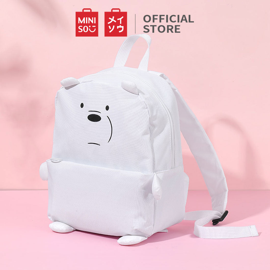 MINISO We Bare Bears Tas Ransel Backpack Tas Punggung Simple Serbaguna