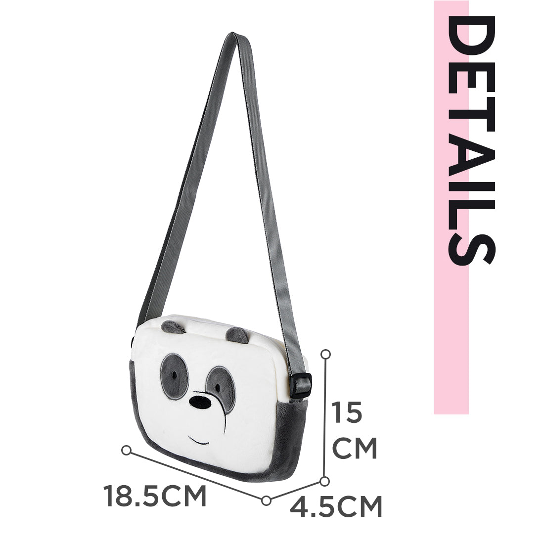MINISO Tas Selempang We Bare Bears Wanita Sling Bag Crossbody Bag Plush Lembut