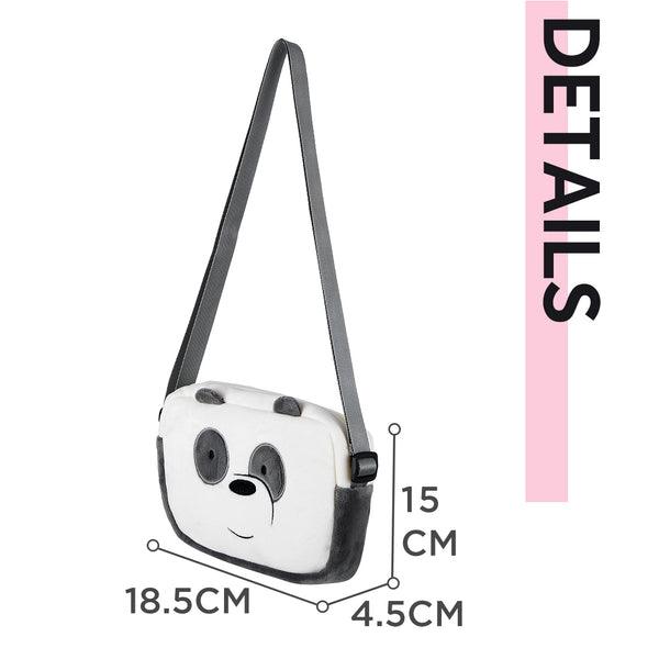 MINISO Tas Selempang We Bare Bears Wanita Sling Bag Crossbody Bag Plush Lembut