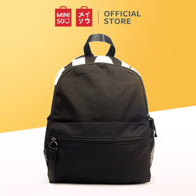 MINISO Tas Ransel Backpack Tas Pungung Travel Simple Huruf Sekolah