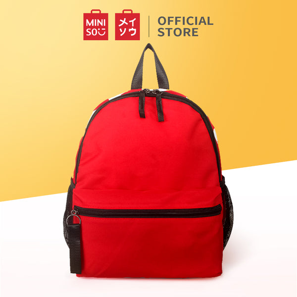 MINISO Tas Ransel Backpack Tas Pungung Travel Simple Huruf Sekolah