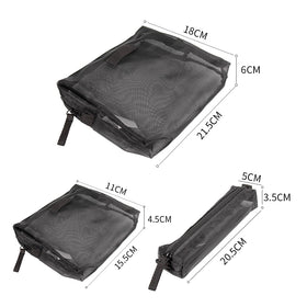 MINISO 3-Piece Storage Bag Tas Kosmetik Set Tas Perlengkapan Mandi Tahan Lama