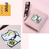 MINISO Dompet Lipat Pendek Two-Fold Kecil Wanita  Ritsleting Kucing