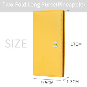 MINISO Dompet Lipat Pendek Kecil Two-Fold Wanita Cewek Motif Buah