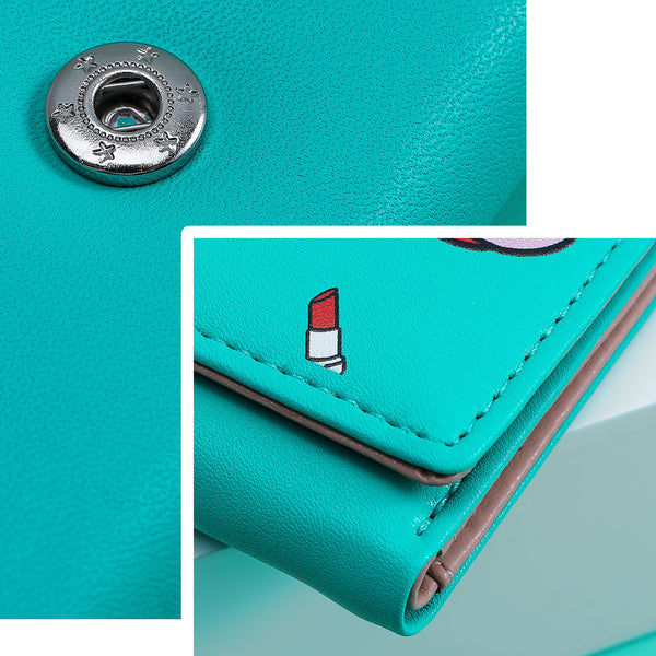 MINISO Dompet Lipat Pendek Kecil Three-Fold Wanita Cewek Girl Power