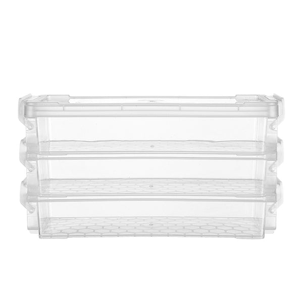 MINISO Kotak Penyimpanan 3 Two-layer Lapis Storage Box Serbaguna Multifungsi Transparan Plastik Premium Dengan Lock Kunci