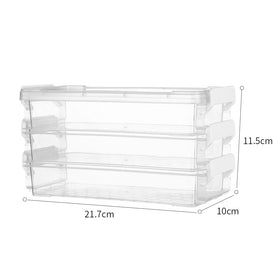 MINISO Kotak Penyimpanan 3 Two-layer Lapis Storage Box Serbaguna Multifungsi Transparan Plastik Premium Dengan Lock Kunci