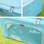 MINISO We Bare Bears Rak Box Kain Serbaguna Storage Kain Ritsleting 22L