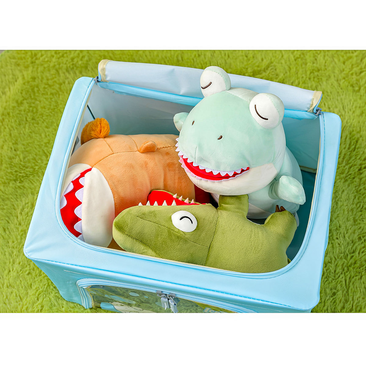 MINISO We Bare Bears Rak Box Kain Serbaguna Storage Kain Ritsleting 22L