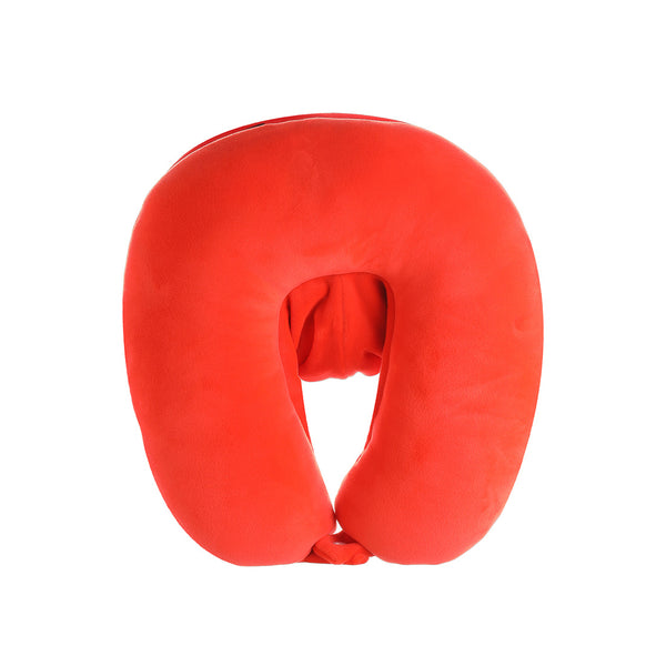 MINISO X MARVEL Bantal Leher Berbentuk U dengan Bantal Perjalanan Topi