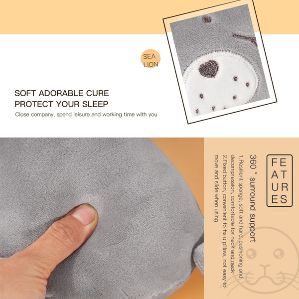 MINISO Bantal Tidur Leher Bantal Sandar Kepala Bentuk V Travel Neck Pillow