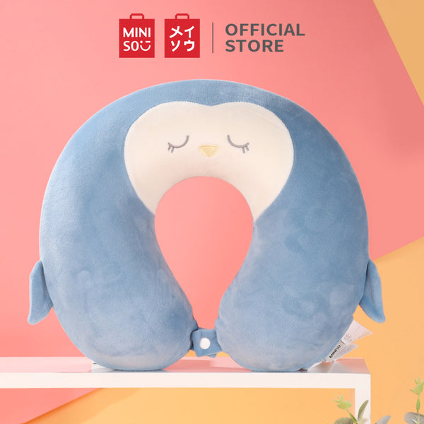 MINISO Bantal Tidur Leher Bantal Sandar Kepala Bentuk V Travel Neck Pillow