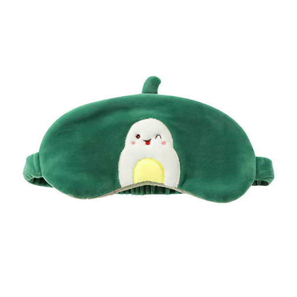 MINISO Bantal Leher Bantal Kepala Travel Mobil Lembut Motif Dengan Blindfold