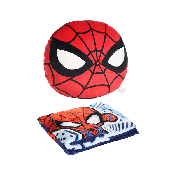 MINISO X Marvel Bantal Sofa Kursi Selimut 2 in 1 Lipat  Cushion Blanket 36x36cm Serbaguna Mobil Kantor Rumah Multifungsi Karakter Lembut Halus Empuk Spider-man Captain America