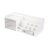 MINISO Rak Kosmetik Kotak Penyimpanan Makeup Cosmetic Tempat Lipstik Organizer Storage Plastik Multifungsi Meja Besar 2 Laci